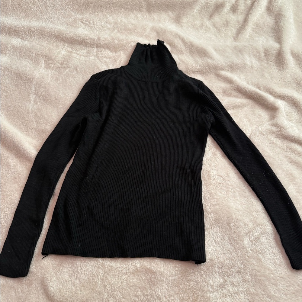 Jon & Anna Elegant Black Turtleneck Sweater